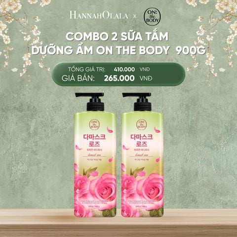  DEAL 2: COMBO 2 SỮA TẮM DƯỠNG ẨM ON THE BODY HƯƠNG NƯỚC HOA CHIẾT XUẤT TỪ THIÊN NHIÊN DƯỠNG TRẮNG DA 900G 