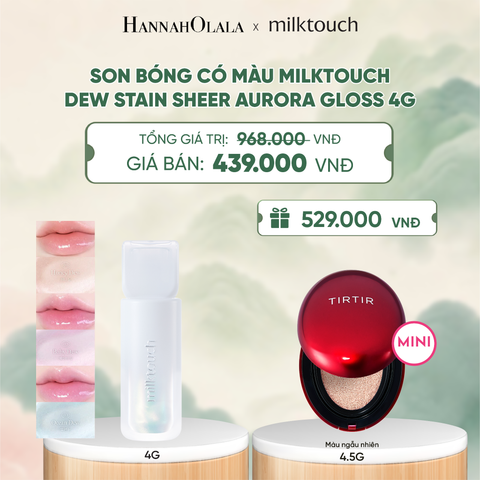  SON BÓNG CÓ MÀU MILKTOUCH DEW STAIN SHEER AURORA GLOSS 4G - DEAL 4 - A2078 