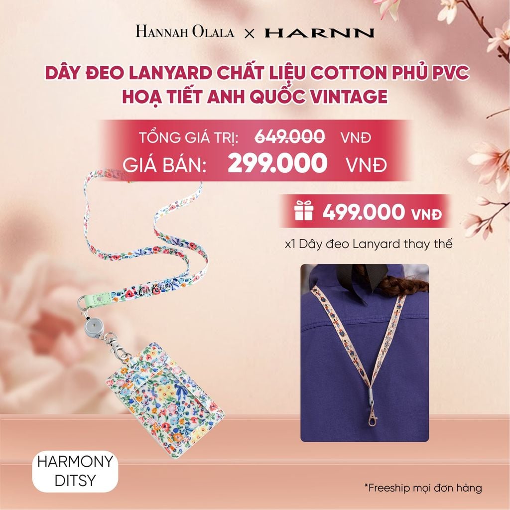  DÂY ĐEO LANYARD CATH KIDSTON CHẤT LIỆU COTTON PHỦ PVC HOẠ TIẾT ANH QUỐC VINTAGE - A2136 