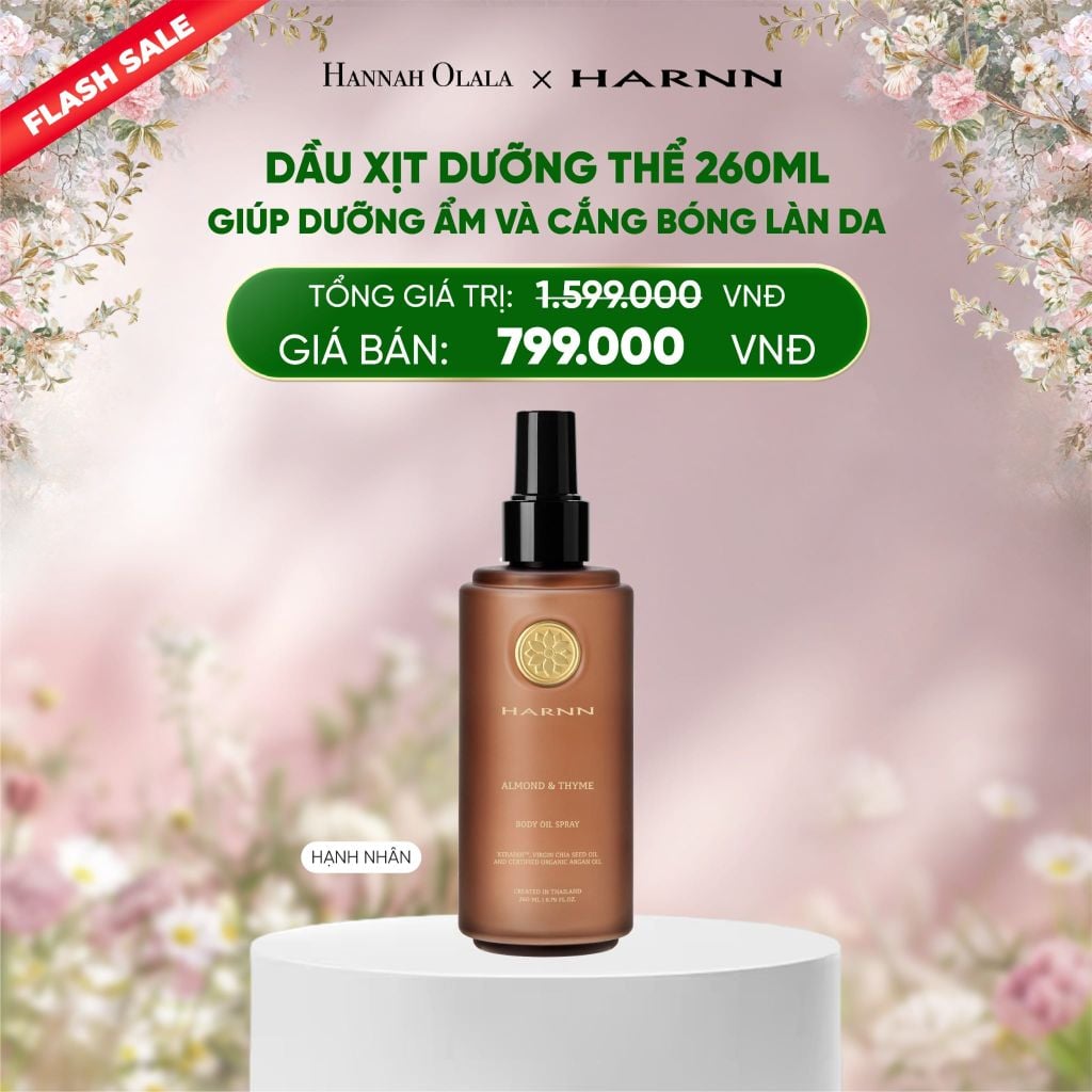  DEAL 5: [FLASH SALE] DẦU XỊT DƯỠNG THỂ HARNN 260ML GIÚP DƯỠNG ẨM VÀ CẮNG BÓNG LÀN DA 