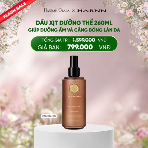  DEAL 5: [FLASH SALE] DẦU XỊT DƯỠNG THỂ HARNN 260ML GIÚP DƯỠNG ẨM VÀ CẮNG BÓNG LÀN DA 