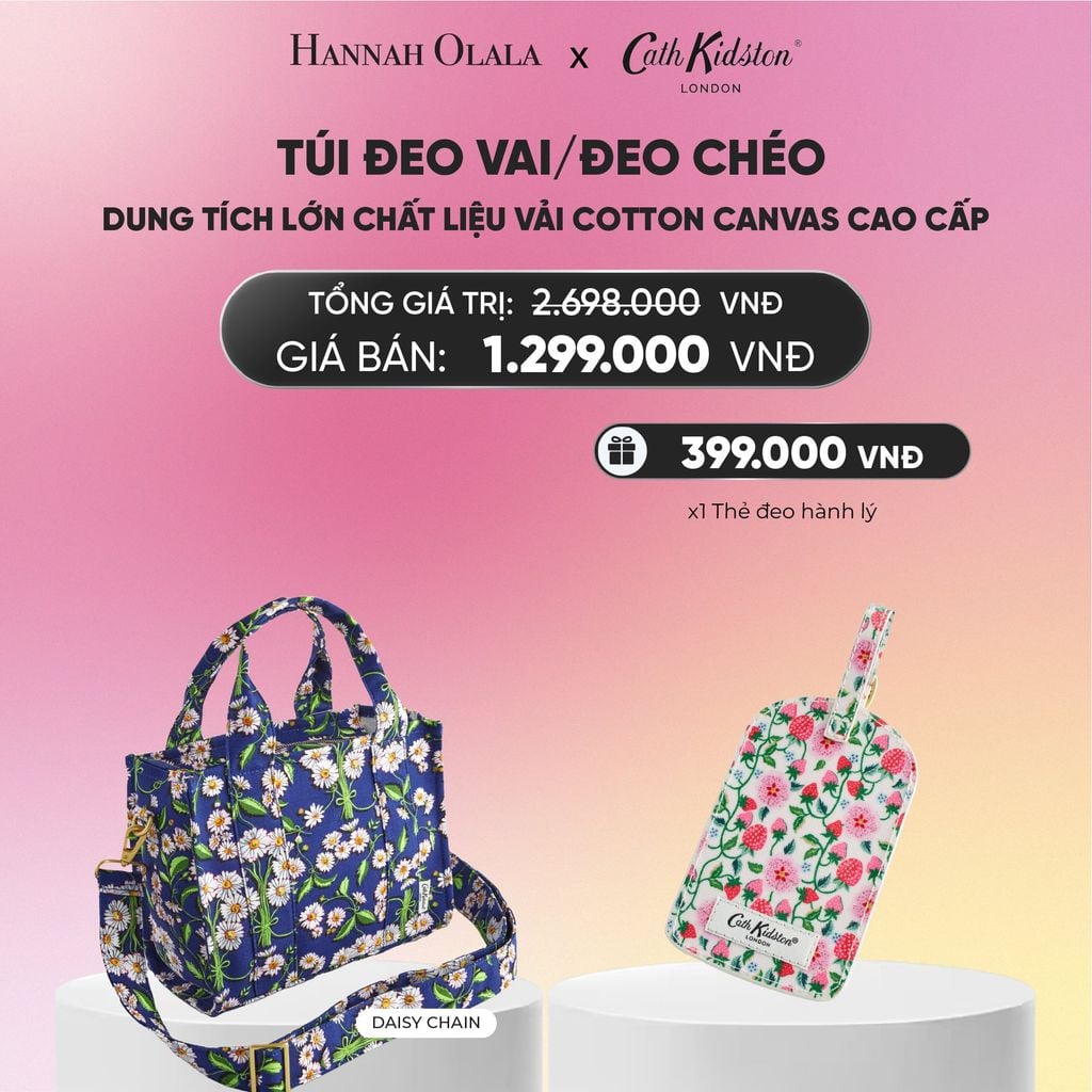  TÚI ĐEO VAI/ĐEO CHÉO CATH KIDSTON DUNG TÍCH LỚN CHẤT LIỆU VẢI COTTON CANVAS CAO CẤP_A1974 