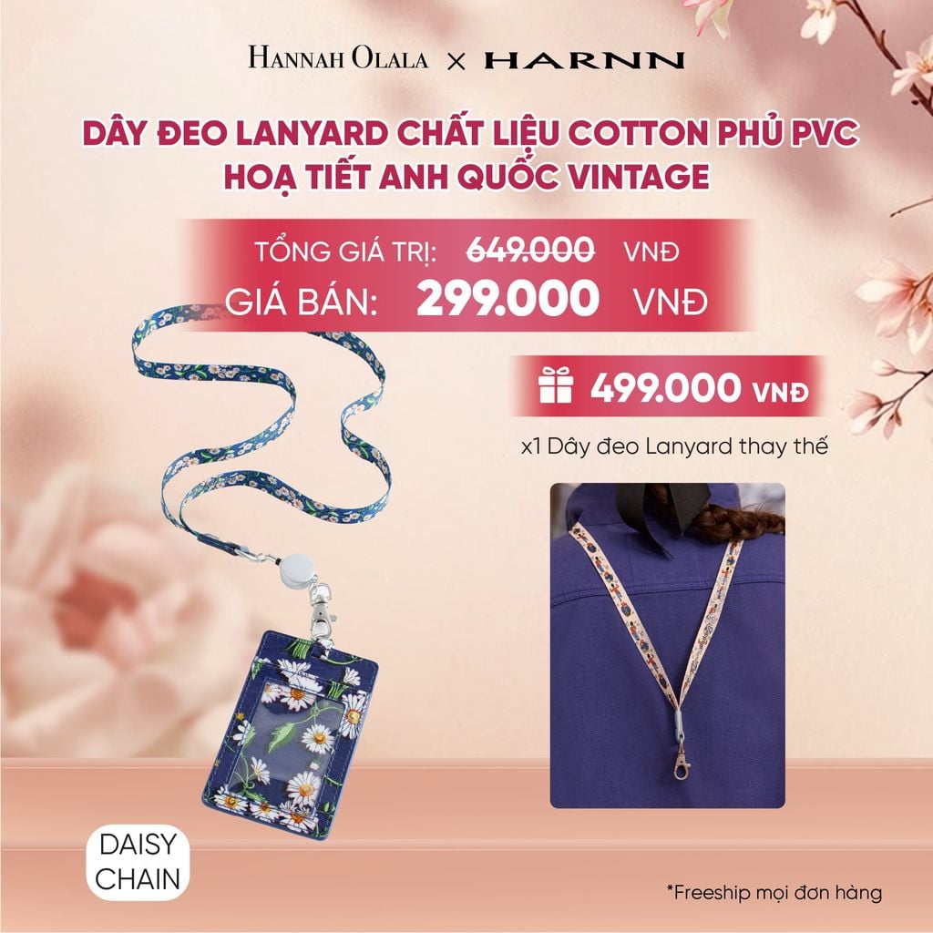  DÂY ĐEO LANYARD CATH KIDSTON CHẤT LIỆU COTTON PHỦ PVC HOẠ TIẾT ANH QUỐC VINTAGE - A2136 