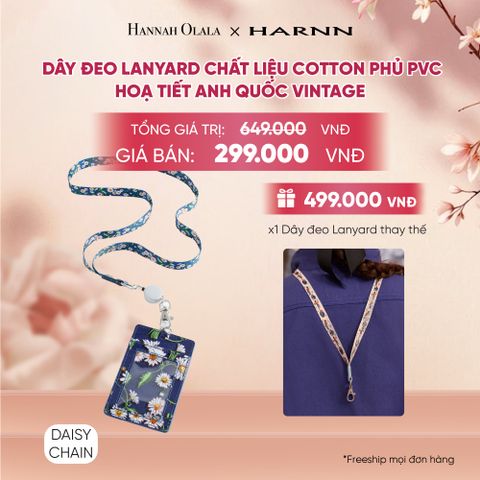  DÂY ĐEO LANYARD CATH KIDSTON CHẤT LIỆU COTTON PHỦ PVC HOẠ TIẾT ANH QUỐC VINTAGE - A2136 