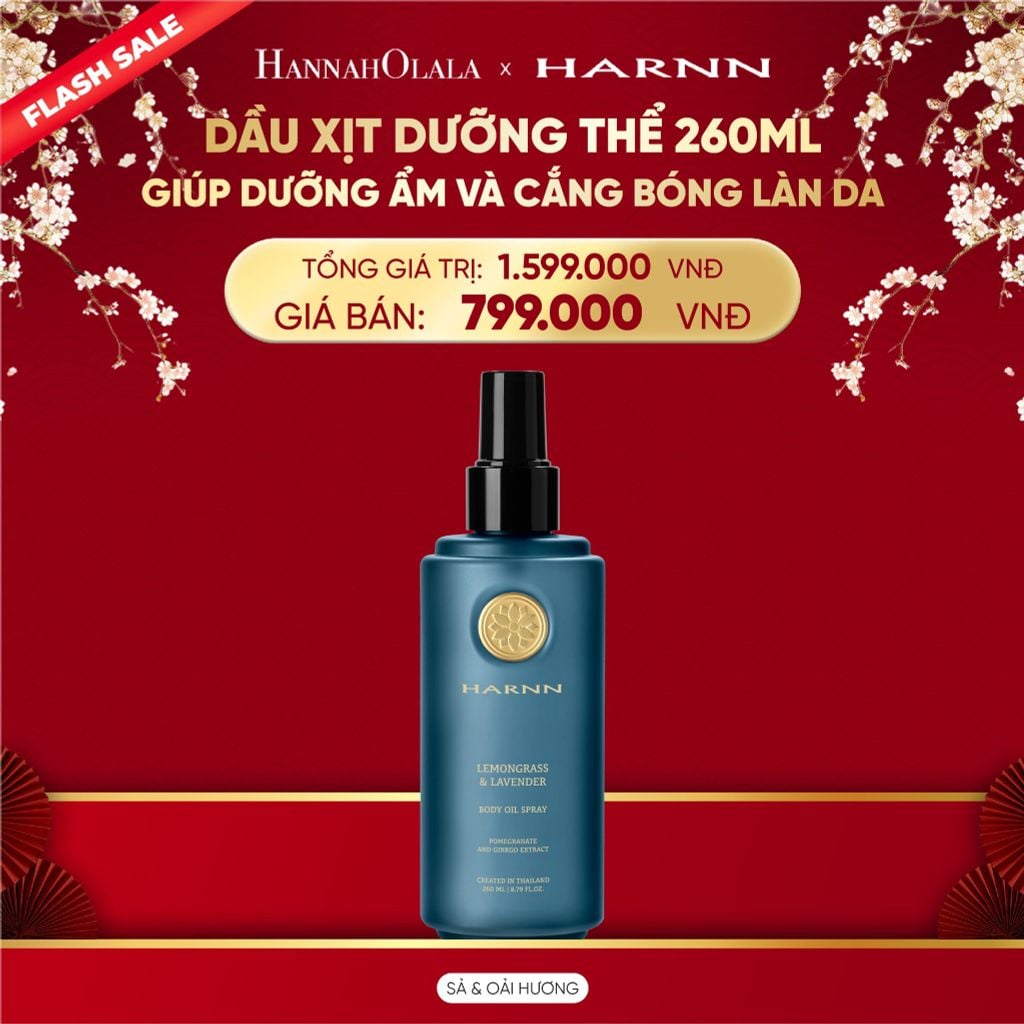  DEAL 5. [FLASH SALE] DẦU XỊT DƯỠNG THỂ HARNN 260ML GIÚP DƯỠNG ẨM VÀ CẮNG BÓNG LÀN DA 