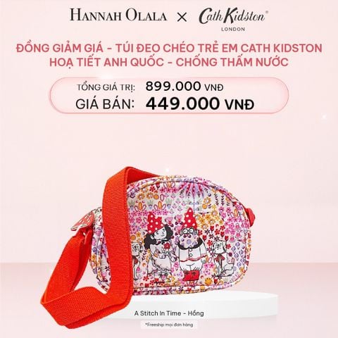  E351_DEAL 5: [ĐỒNG GIẢM GIÁ] TÚI ĐEO CHÉO TRẺ EM CATH KIDSTON HOẠ TIẾT ANH QUỐC ĐÁNG YÊU PHỦ PVC CHỐNG THẤM NƯỚC 
