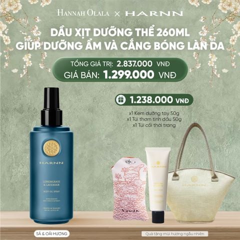  DEAL 5: DẦU XỊT DƯỠNG THỂ HARNN 260ML GIÚP DƯỠNG ẨM VÀ CẮNG BÓNG LÀN DA 