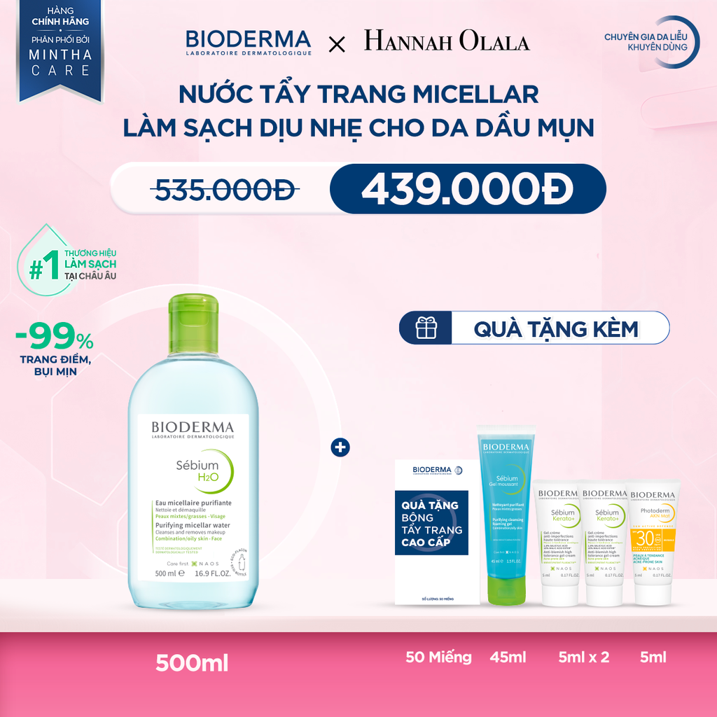  M13_DEAL 7: NƯỚC TẨY TRANG MICELLAR LÀM SẠCH CHO DA DẦU, MỤN 