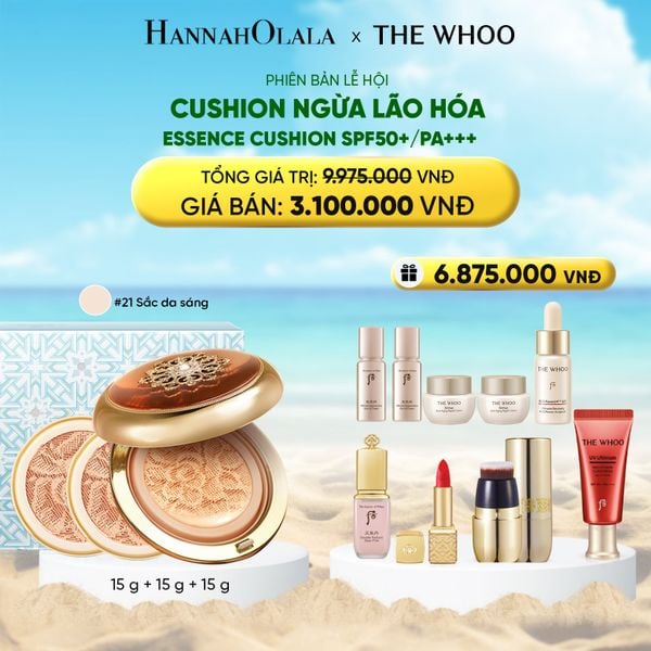  DEAL 5: PHIÊN BẢN LỄ HỘI - CUSHION NGỪA LÃO HÓA WHOO CHEONGIDAN ESSENCE CUSHION SPF50+/PA+++ - MÀU 21 