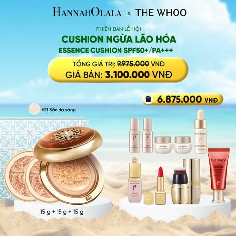  DEAL 5: PHIÊN BẢN LỄ HỘI - CUSHION NGỪA LÃO HÓA WHOO CHEONGIDAN ESSENCE CUSHION SPF50+/PA+++ - MÀU 21 