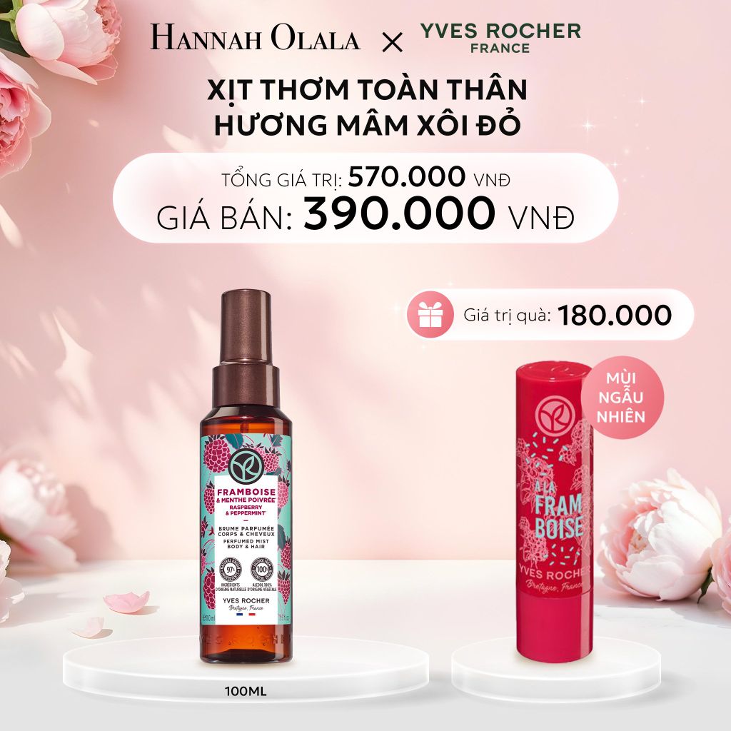  E751: DEAL 5: XỊT THƠM TOÀN THÂN HƯƠNG MÂM XÔI ĐỎ TẶNG SON DƯỠNG MÙI NGẪU NHIÊN 
