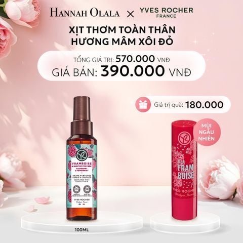 E751: DEAL 5: XỊT THƠM TOÀN THÂN HƯƠNG MÂM XÔI ĐỎ TẶNG SON DƯỠNG MÙI NGẪU NHIÊN 