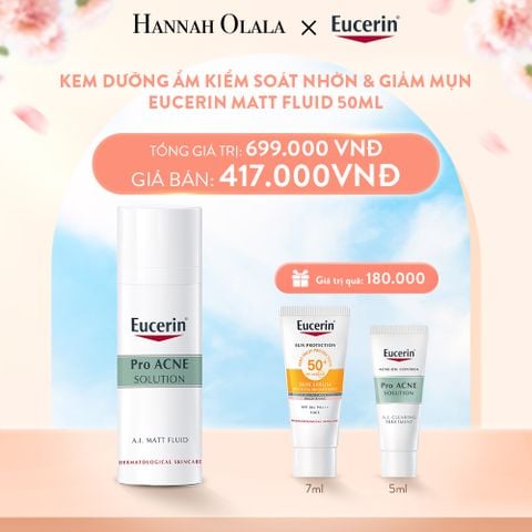  A280_DEAL 07: KEM DƯỠNG ẨM KIỂM SOÁT NHỜN & GIẢM MỤN EUCERIN MATT FLUID 50ML 