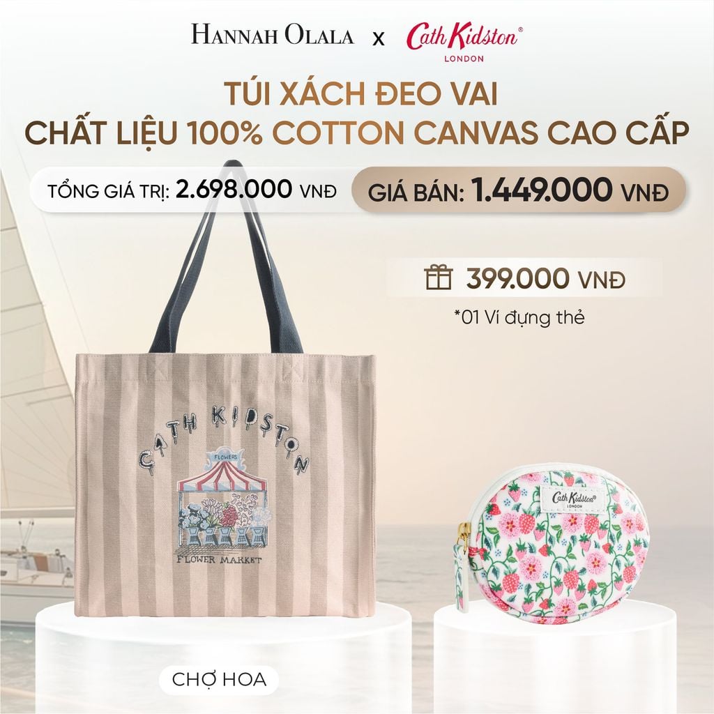  TÚI XÁCH ĐEO VAI CATH KIDSTON CHẤT LIỆU 100% COTTON CANVAS CAO CÁP _ DEAL 5 