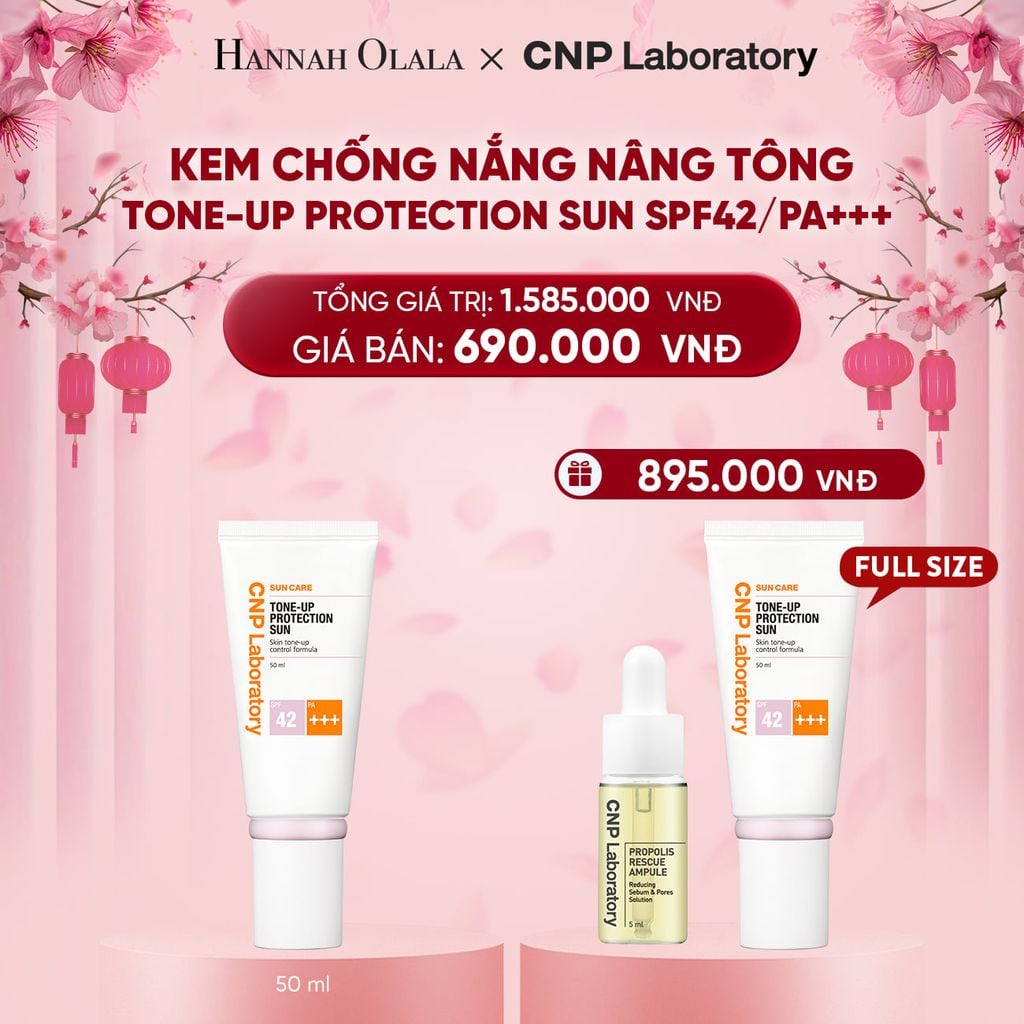  DEAL 5: KEM CHỐNG NẮNG NÂNG TÔNG CNP LABORATORY TONE-UP PROTECTION SUN SPF42/PA+++ 50ML 