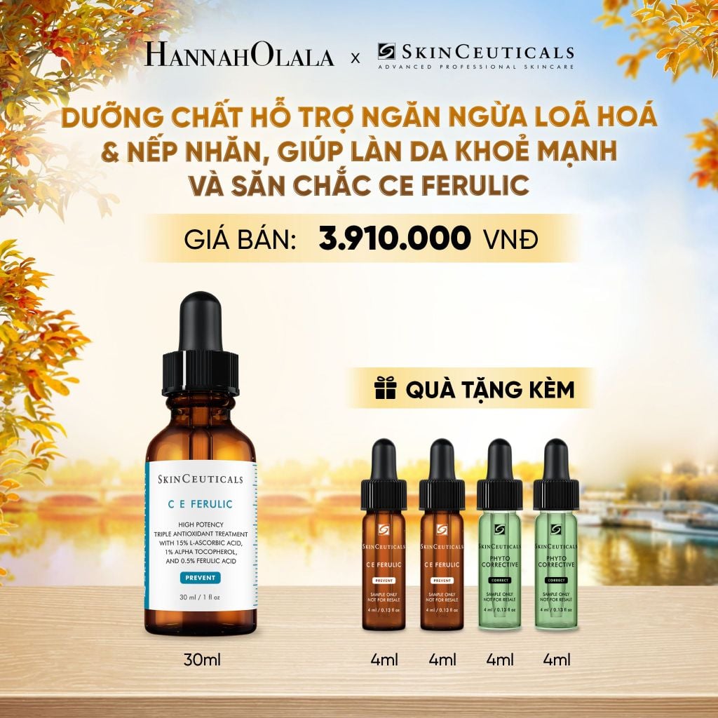  DƯỠNG CHẤT HỖ TRỢ NGĂN NGỪA LOÃ HOÁ & NẾP NHĂN, GIÚP LÀN DA KHOẺ MẠNH VÀ SĂN CHẮC SKIN CEUTICALS CE FERULIC 30ML - E621 