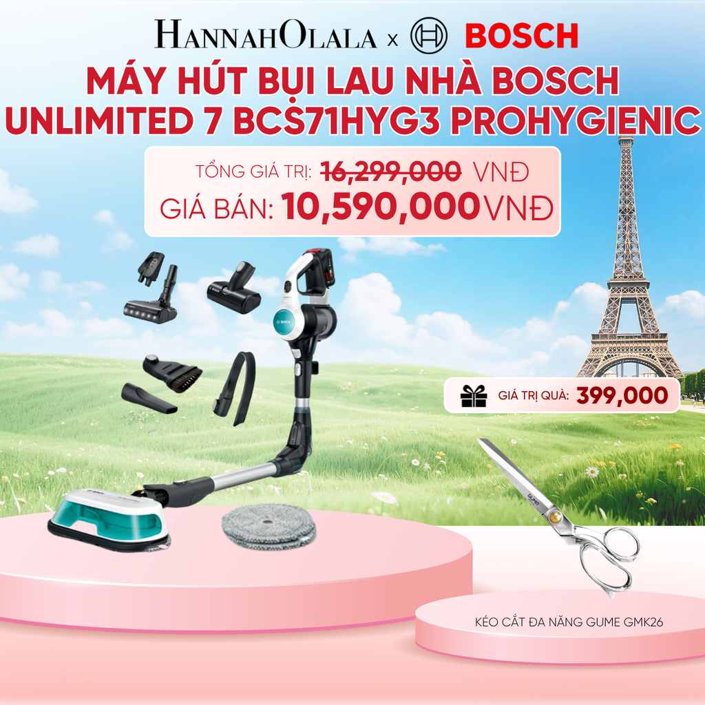  MÁY HÚT BỤI LAU NHÀ BOSCH UNLIMITED 7 BCS71HYG3 PROHYGIENIC - B186 