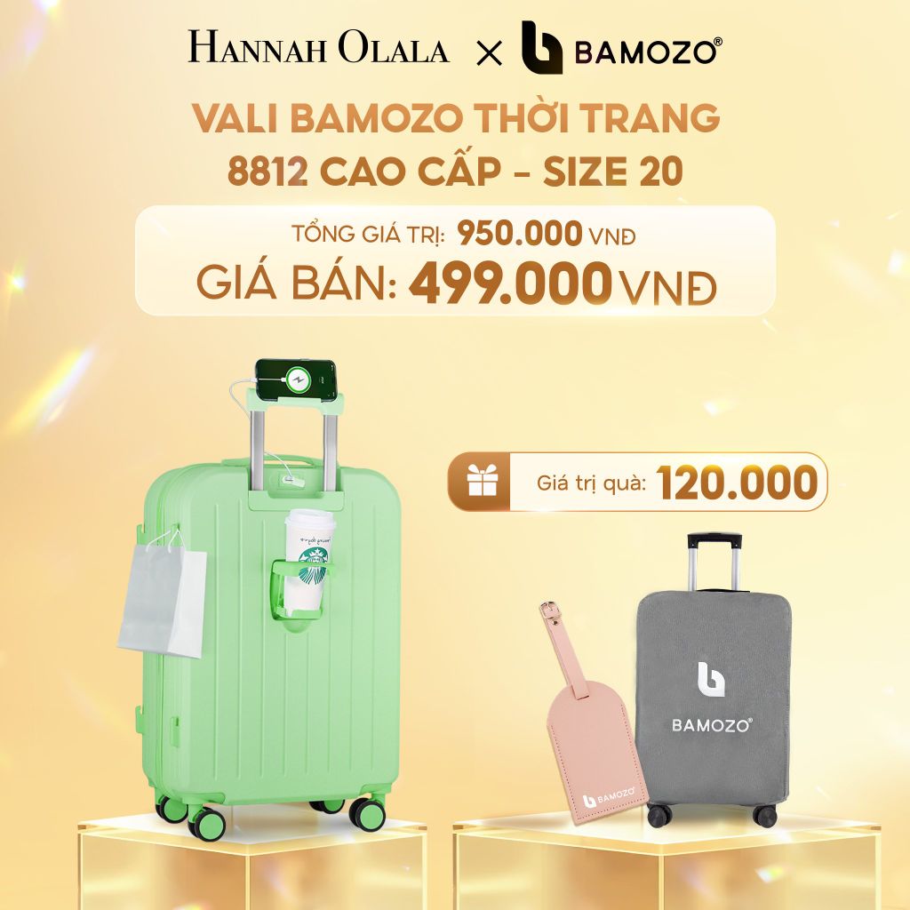  C266_DEAL 3: VALI BAMOZO 8812 CAO CẤP (TẶNG BỌC VALI + THẺ TÊN DA) 