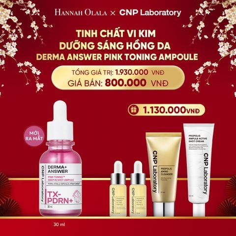  DEAL 54: MỚI RA MẮT - TINH CHẤT VI KIM DƯỠNG SÁNG HỒNG DA CNP DERMA ANSWER PINK TONING AMPOULE 30ML 