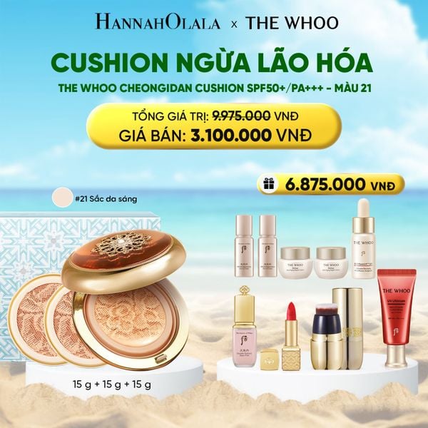 PHIÊN BẢN LỄ HỘI - CUSHION NGỪA LÃO HÓA WHOO CHEONGIDAN ESSENCE CUSHION SPF50+/PA+++ - MÀU 21 