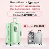  E4_DEAL 1: VALI BAMOZO KHUNG NHÔM 9066 BẢN CAO CẤP (TẶNG BỌC VALI CC TRONG SUỐT + TÚI ĐỰNG GIÀY) 