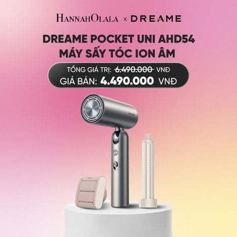  DREAME POCKET UNI AHD54 MÁY SẤY TÓC ION ÂM TƯƠNG THÍCH ĐIỆN ÁP TOÀN CẦU GẤP GỌN TÍCH HỢP TẠO KIỂU TÓC - BH 24 THÁNG_A1714 