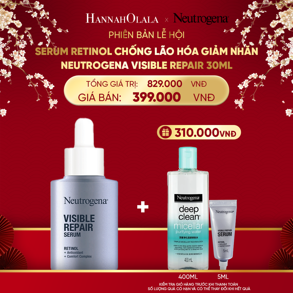  DEAL 3: SERUM RETINOL CHỐNG LÃO HÓA GIẢM NHĂN NEUTROGENA VISIBLE REPAIR 30ML 