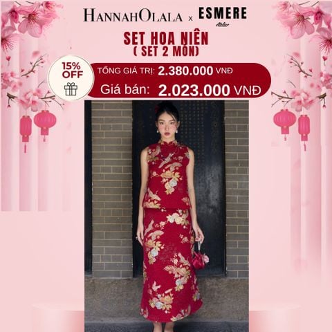  DEAL 10: SET ĐỒ MẶC TẾT 02 MÓN HOA NIÊN 