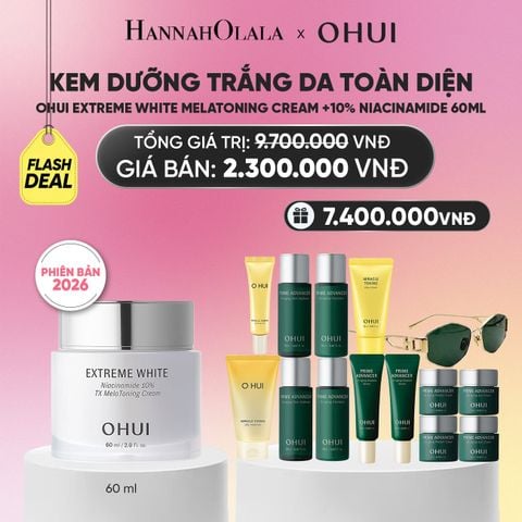  PHIÊN BẢN 2026 - KEM DƯỠNG TRẮNG DA TOÀN DIỆN OHUI EXTREME WHITE MELATONING CREAM +10% NIACINAMIDE 60ML_ A32 