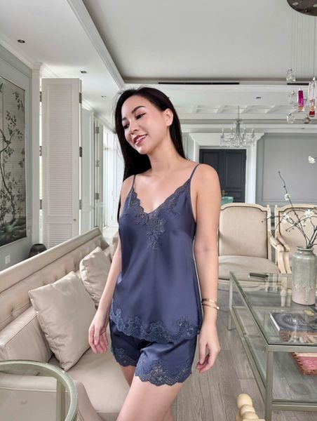  DEAL 5: ĐỒ NGỦ NGẮN LỤA - MÀU XANH ĐEN 