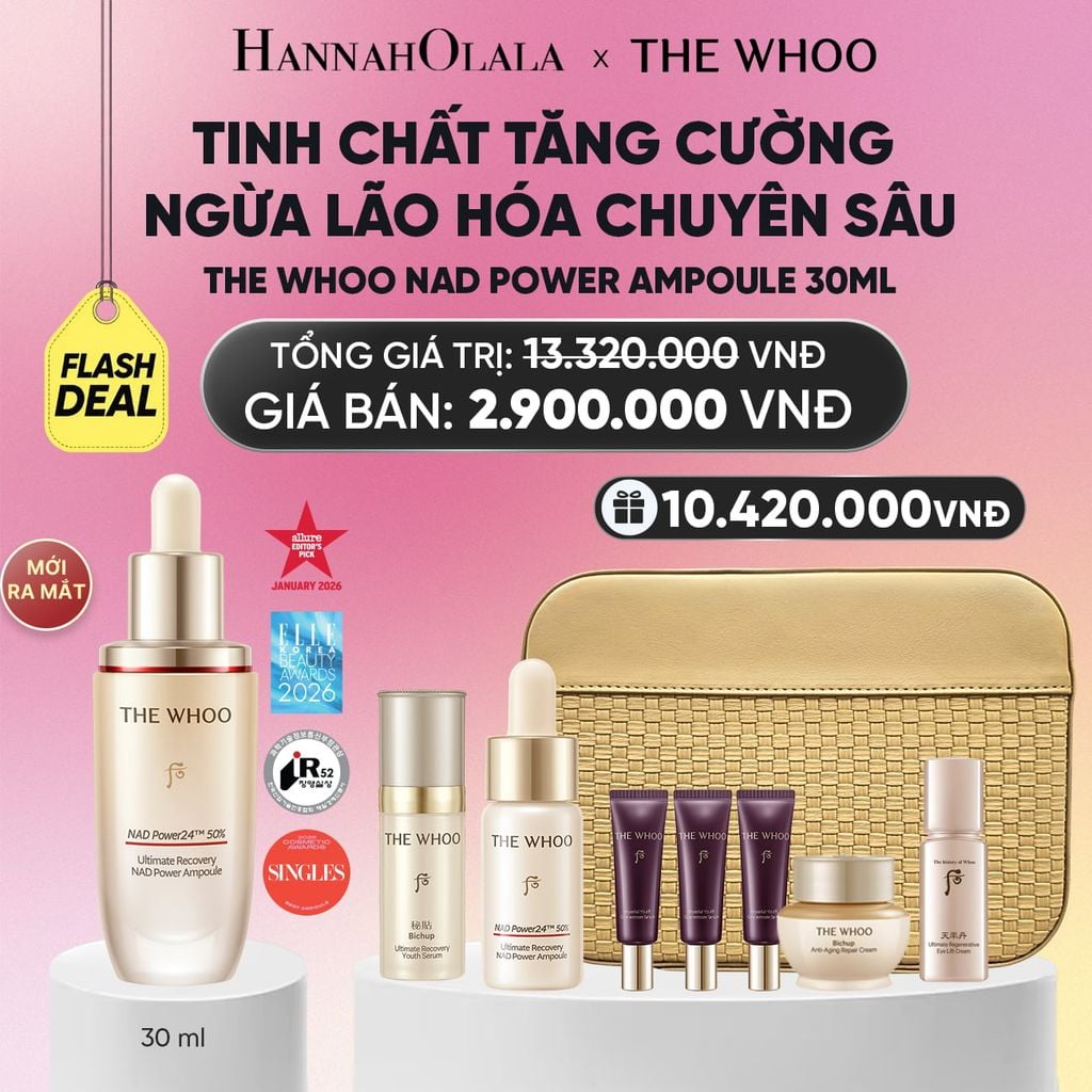  MỚI RA MẮT - BỘ TINH CHẤT TĂNG CƯỜNG NGỪA LÃO HÓA CHUYÊN SÂU THE WHOO BICHUP ULTIMATE RECOVERY NAD POWER AMPOULE 30ML SPECIAL SET - FLASH DEAL_A179 