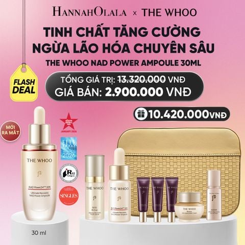  MỚI RA MẮT - BỘ TINH CHẤT TĂNG CƯỜNG NGỪA LÃO HÓA CHUYÊN SÂU THE WHOO BICHUP ULTIMATE RECOVERY NAD POWER AMPOULE 30ML SPECIAL SET - FLASH DEAL_A179 