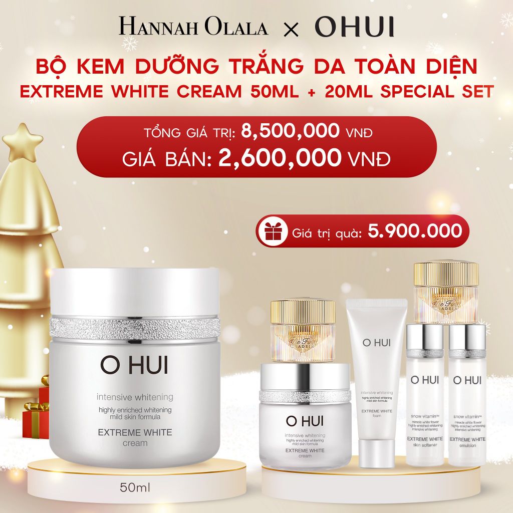  A308_DEAL 5: BỘ KEM DƯỠNG TRẮNG DA TOÀN DIỆN OHUI EXTREME WHITE CREAM 50ML + 20ML SPECIAL SET 