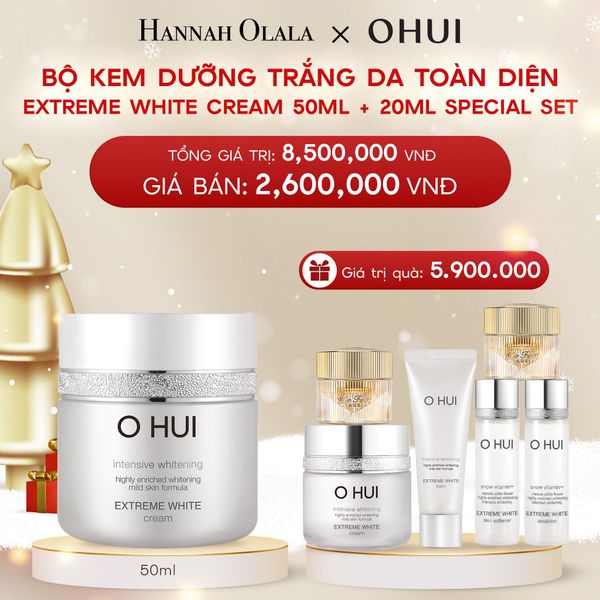  A308_DEAL 5: BỘ KEM DƯỠNG TRẮNG DA TOÀN DIỆN OHUI EXTREME WHITE CREAM 50ML + 20ML SPECIAL SET 