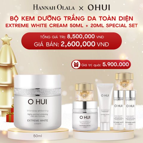  A308_DEAL 5: BỘ KEM DƯỠNG TRẮNG DA TOÀN DIỆN OHUI EXTREME WHITE CREAM 50ML + 20ML SPECIAL SET 