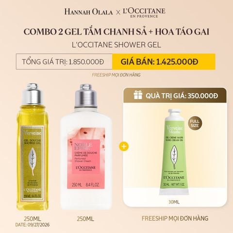  DEAL 6: COMBO 2 GEL TẮM L'OCCITANE SHOWER GEL 250ML (CHỌN PHÂN LOẠI COMBO) 