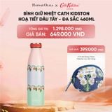  DEAL 6: BÌNH GIỮ NHIỆT CATH KIDSTON PHONG CÁCH VINTAGE ANH QUỐC HOẠ TIẾT STRAWBERRY - HỒNG 