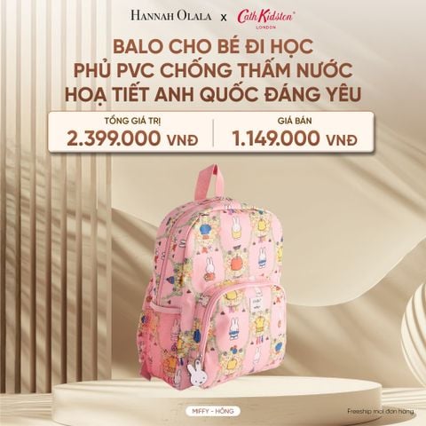  DEAL 6: BALO CATH KIDSTON CHO BÉ ĐI HỌC PHỦ PVC CHỐNG THẤM NƯỚC HOẠ TIẾT ANH QUỐC ĐÁNG YÊU 