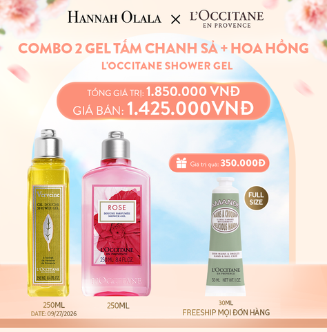  A463_DEAL 6: COMBO 2 GEL TẮM L'OCCITANE SHOWER GEL 250ML (CHỌN PHÂN LOẠI COMBO) 