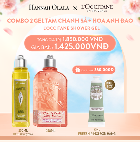  A463_DEAL 6: COMBO 2 GEL TẮM L'OCCITANE SHOWER GEL 250ML (CHỌN PHÂN LOẠI COMBO) 