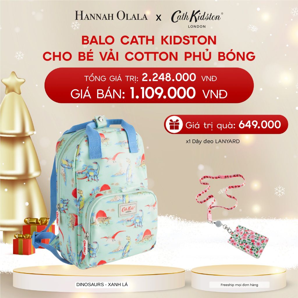  A455_DEAL 6: BALO CATH KIDSTON CHO BÉ VẢI COTTON PHỦ BÓNG 