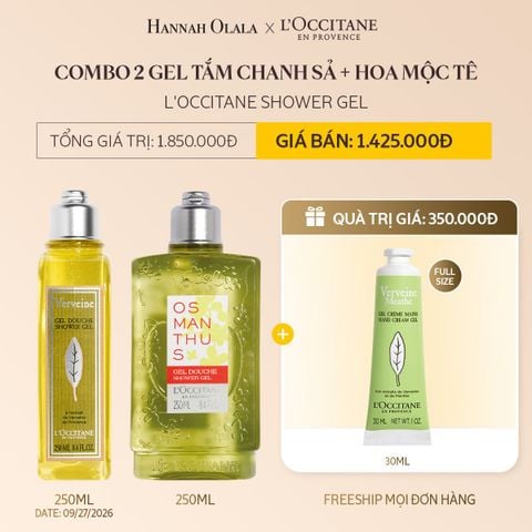  DEAL 6: COMBO 2 GEL TẮM L'OCCITANE SHOWER GEL 250ML (CHỌN PHÂN LOẠI COMBO) 