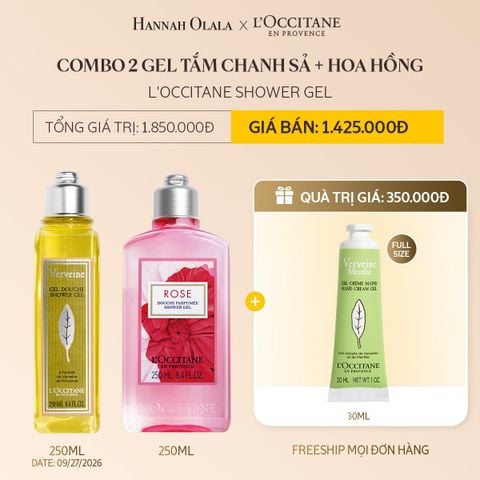  DEAL 6: COMBO 2 GEL TẮM L'OCCITANE SHOWER GEL 250ML (CHỌN PHÂN LOẠI COMBO) 