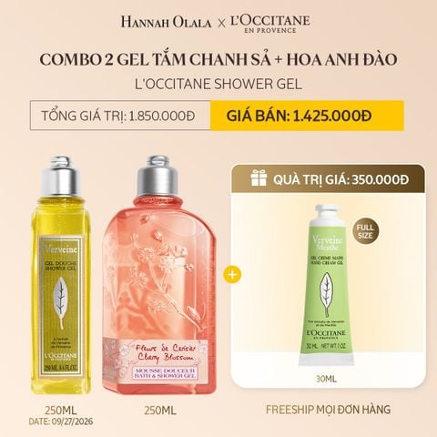  DEAL 6: COMBO 2 GEL TẮM L'OCCITANE SHOWER GEL 250ML (CHỌN PHÂN LOẠI COMBO) 