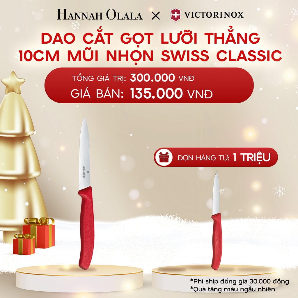  DEAL35: DAO CẮT GỌT LƯỠI THẲNG 10CM MŨI NHỌN SWISS CLASSIC 
