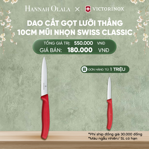  DEAL27: DAO CẮT GỌT LƯỠI THẲNG 10CM MŨI NHỌN SWISS CLASSIC 