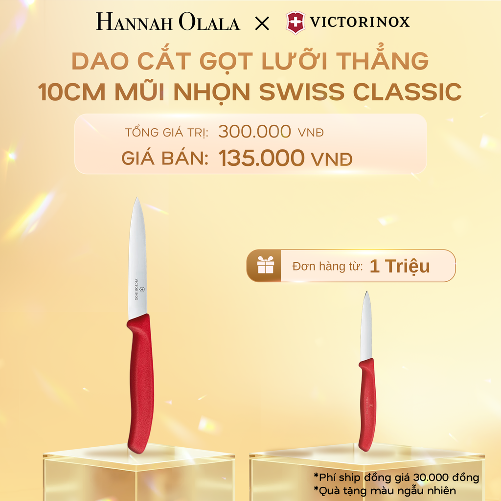  C527_DEAL35: DAO CẮT GỌT LƯỠI THẲNG 10CM MŨI NHỌN SWISS CLASSIC 