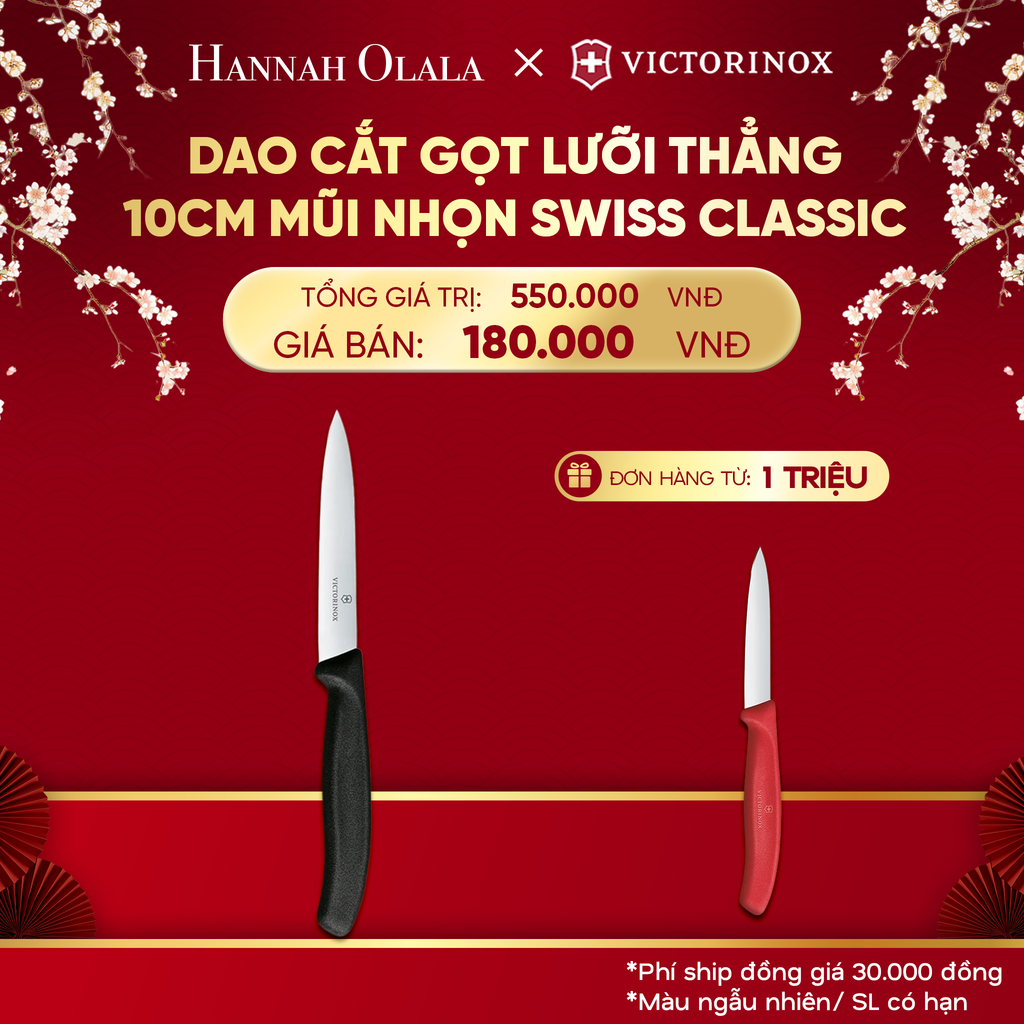  DEAL27: DAO CẮT GỌT LƯỠI THẲNG 10CM MŨI NHỌN SWISS CLASSIC 