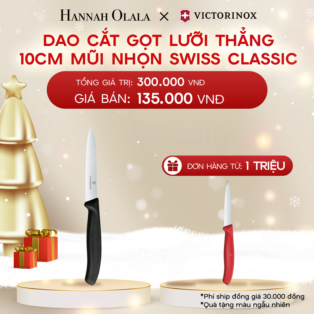  DEAL35: DAO CẮT GỌT LƯỠI THẲNG 10CM MŨI NHỌN SWISS CLASSIC 