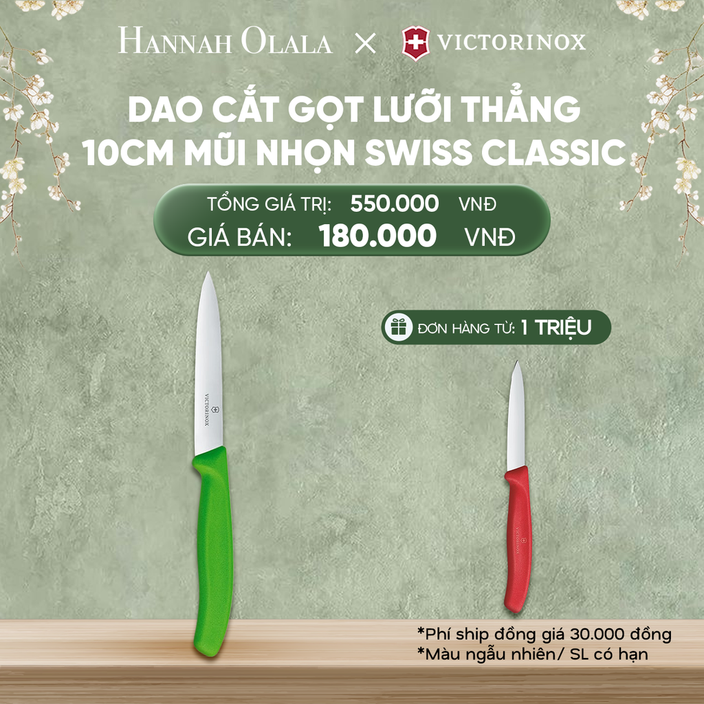  DEAL27: DAO CẮT GỌT LƯỠI THẲNG 10CM MŨI NHỌN SWISS CLASSIC 